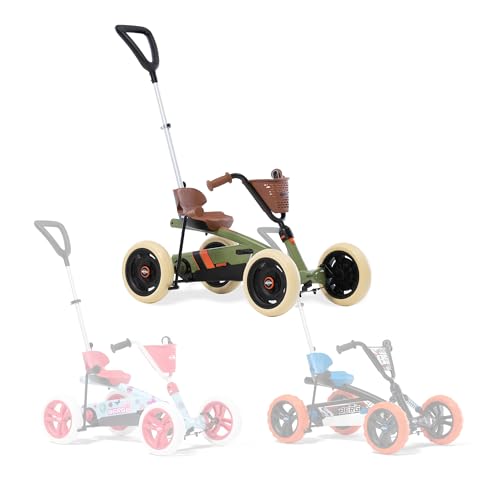 BERG Pedal-Gokart Buzzy Retro 2-in-1 incl. Schubstange, Gokart mit Freilauf, Tretfahrzeug, Kinderfahrzeug mit Handbremse, Tretfahrzeug mit hohem Sicherheitstandard, gokart ab 2 Jahre von Berg