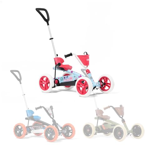 BERG Pedal-Gokart Buzzy Bloom 2-in-1 incl. Schubstange, Gokart mit Freilauf, Tretfahrzeug, Kinderfahrzeug mit Handbremse, Tretfahrzeug mit hohem Sicherheitstandard, gokart ab 2 Jahre von Berg