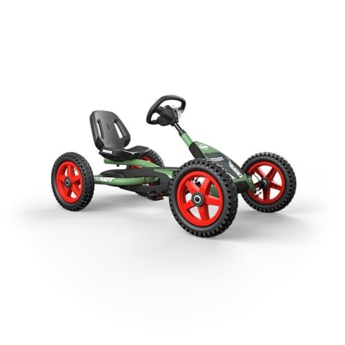 Berg Pedal-Gokart Buddy Fendt | Kinderfahrzeug, Tretfahrzeug mit hohem Sicherheitstandard, Luftreifen und Freilauf, Kinderspielzeug geeignet für Kinder im Alter von 3-8 Jahren, Grün/Schwarz/Rot von Berg