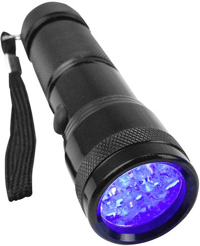 Berger & Schröter UV 395-400 nm UV-LED Taschenlampe mit Handschlaufe batteriebetrieben 95g von Berger & Schröter