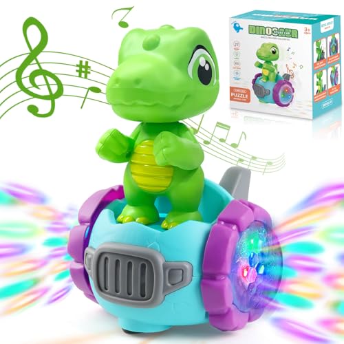 Beria Dinosaurier Spielzeug Ferngesteuertes Auto Kinder mit Musik Dino Baby Spielzeug für Junge Dinosaurier Spielzeug ab 4 Jahre Geschenk für 2 3 4 5 6 7 8 Jahre Junge Geburtstag Kinderspielzeug von Beria