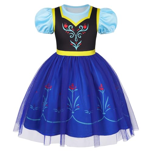 Berich Anna verkleiden sich für Mädchen, Prinzessinnen-Kostüm, Geburtstagsparty, Outfits, Halloween, Weihnachtsgeschenke, Weltbuchtag, Prinzessinnen-Kostüm für Mädchen von 2–3 Jahren (Blau, 100) Berich Anna verkleiden sich für Mädchen, Prinzessinnen-Kostüm, Geburtstagsparty, Outfits, Halloween, Weihnachtsgeschenke, Weltbuchtag, Prinzessinnen-Kostüm für Mädchen von 2–3 Jahren (Blau, 100) von Berich