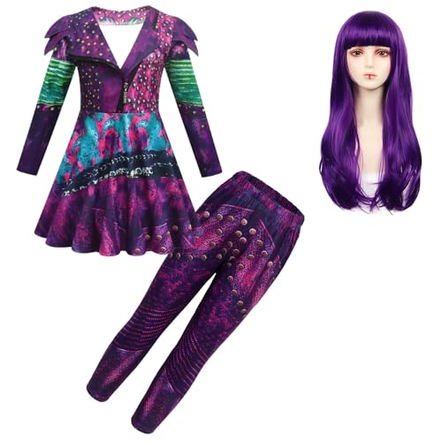 Berich Mal Dress up Descendants Set mit Hose, Nachkommen, Kostüm, Mädchen, Verkleidung, Kinder, Halloween, Weihnachten, Rollenspiel, Mottoparty, Outfit, Nachkommen, Kostüm, Mal 5–6 Jahre (lila, 120) Berich Mal Dress up Descendants Set mit Hose, Nachkommen, Kostüm, Mädchen, Verkleidung, Kinder, Halloween, Weihnachten, Rollenspiel, Mottoparty, Outfit, Nachkommen, Kostüm, Mal 5–6 Jahre (lila, 120) von Berich