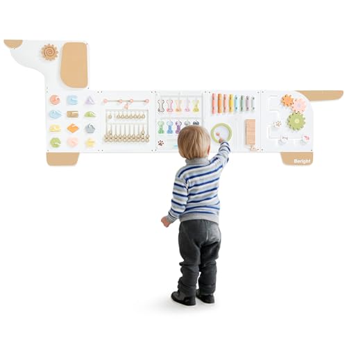 Beright Dog Activity Wall Busy Board Panels, Montessori Sensory Toys, Toddler Learning Activity Center, Perfect for Toddler Playroom & Children's Daycare, White Beright Dog Activity Wall Busy Board Panels, Montessori Sensory Toys, Toddler Learning Activity Center, Perfect for Toddler Playroom & Children's Daycare, White von Beright