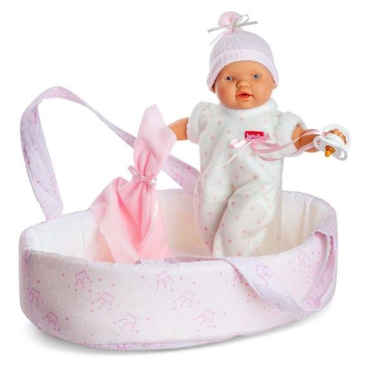 Babypuppe Berjuan 351 Korb Rosa 28 cm (28 cm) von Berjuan
