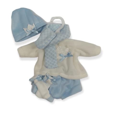 Set weiß und blau mit Mütze, Schal und Zubehör von Berjuan S.L