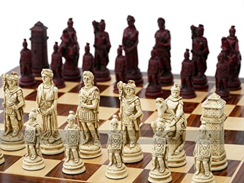 Berkeley Chess Ancient Rome Ornamental Chess Set (Cream and red, Board not Included) von Berkeley Chess