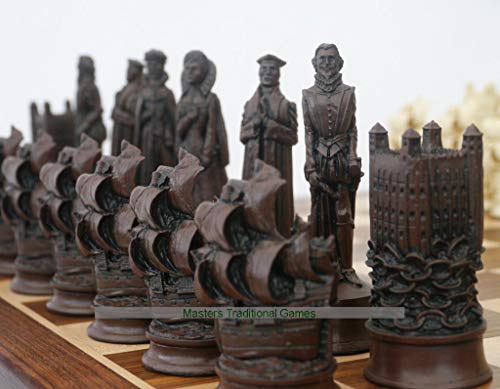 Berkeley Chess Elizabethan Ornamental Chess Set (Cream and Brown, Board not Included) von Berkeley Chess