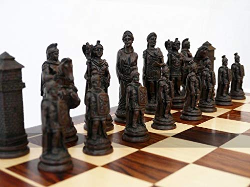 Berkeley Chess Roman Ornamental Chess Set (cream and brown, board not included) von Berkeley Chess