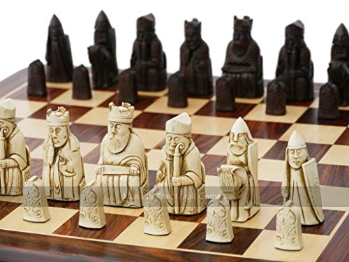 Replica Isle of Lewis Chess Set by Berkeley Chess - Made in the UK - Lewis Chessmen in Cream and Brown with 3.5 inch King - Chess Pieces Only, Chessboard not Included Replica Isle of Lewis Chess Set by Berkeley Chess - Made in the UK - Lewis Chessmen in Cream and Brown with 3.5 inch King - Chess Pieces Only, Chessboard not Included von Berkeley Chess