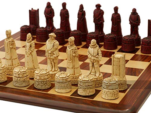 Berkeley Chess English History Ornamental Chess Set (Cream and red, Board not Included) von Berkely Chess