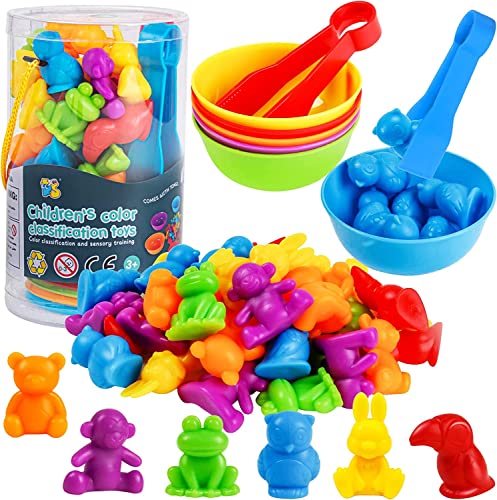 Spielzeug für 3 Jahre, Zählspielzeug, passende Spiele mit Sortierschalen, Vorschullernen für die Farbsortierung, pädagogische sensorische Montessori-Spielzeug-Sets für Kinder ab 3 Jahren, Jungen und von Berlarry