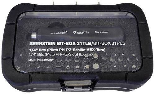 Bernstein Tools 6-355-ESD Bit-Set 31teilig 1/4  (6.3 mm) von Bernstein Tools