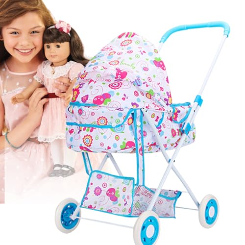 Baby Doll Doll – faltbarer Kinderwagen für Babypuppen, verstellbarer Griff | Leichte und langlebige Kinderwagenhalterung, glatte Räder, abnehmbares Sitzkissen, perfekt für Kleinkinder und zum Spielen Baby Doll Doll – faltbarer Kinderwagen für Babypuppen, verstellbarer Griff | Leichte und langlebige Kinderwagenhalterung, glatte Räder, abnehmbares Sitzkissen, perfekt für Kleinkinder und zum Spielen von Berriphonia