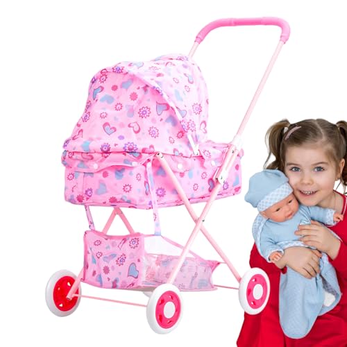 Baby Doll Doll – faltbarer Kinderwagen für Babypuppen, verstellbarer Griff | Leichte und langlebige Kinderwagenhalterung, glatte Räder, abnehmbares Sitzkissen, perfekt für Kleinkinder und zum Spielen Baby Doll Doll – faltbarer Kinderwagen für Babypuppen, verstellbarer Griff | Leichte und langlebige Kinderwagenhalterung, glatte Räder, abnehmbares Sitzkissen, perfekt für Kleinkinder und zum Spielen von Berriphonia