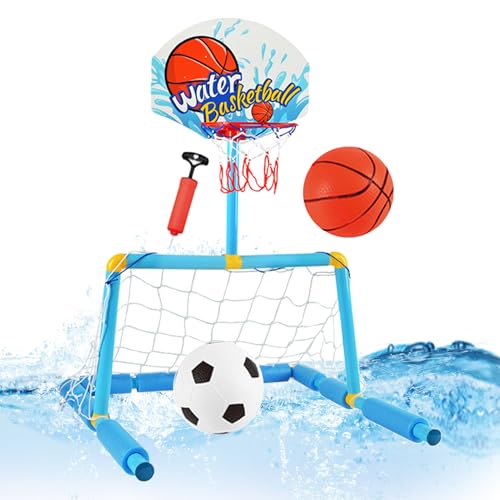 Berriphonia Basketballkorb Für Pool | 2-in-1 Kombi Wasserfußballtor mit 2 Bällen und 1 Pumpe - Interaktives Wasserspielzeug Ab 4 Jahre Kinder Erwachsene Draussen Drinnen Garten Berriphonia Basketballkorb Für Pool | 2-in-1 Kombi Wasserfußballtor mit 2 Bällen und 1 Pumpe - Interaktives Wasserspielzeug Ab 4 Jahre Kinder Erwachsene Draussen Drinnen Garten von Berriphonia