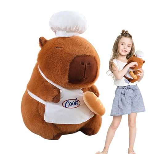 Berriphonia Capybara Plüschtier – Capybara Plush Chef Baker Doll, Kitchen Chef Capybara Farmed Animals Toy | Niedliches Plüschspielzeug Capybara, niedliche Kassierererin Capybara, 13 Zoll Berriphonia Capybara Plüschtier – Capybara Plush Chef Baker Doll, Kitchen Chef Capybara Farmed Animals Toy | Niedliches Plüschspielzeug Capybara, niedliche Kassierererin Capybara, 13 Zoll von Berriphonia