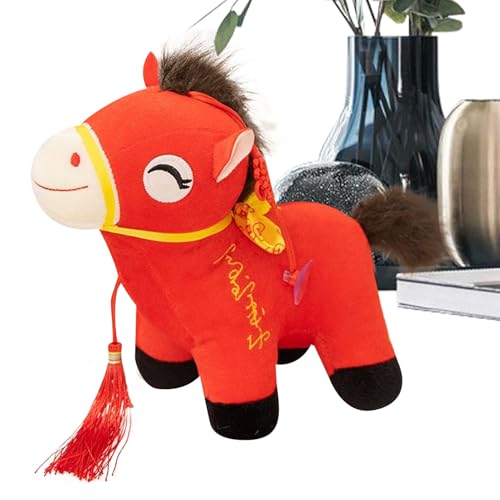 Berriphonia Gefülltes Pferdplüschspielzeug - 9,8 Zoll Weiche Tierpuppe, Niedliches Pferdemaskottierbar | Reisen -Souvenir -Geschenk, Schlafzimmer Wohnzimmer Kindergarten Dekoration Für Girl Kinde von Berriphonia