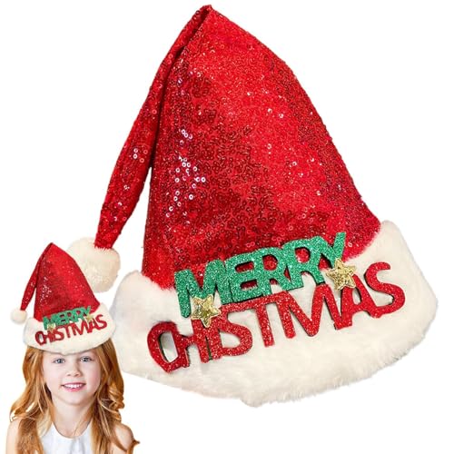 Berriphonia Niedliche Weihnachtsmütze | Niedliche Pailletten-Weihnachtsmannmütze, Uni, Weihnachtstuch, Hirschgeweih, Urlaubsdekoration für Erwachsene und Kinder Berriphonia Niedliche Weihnachtsmütze | Niedliche Pailletten-Weihnachtsmannmütze, Uni, Weihnachtstuch, Hirschgeweih, Urlaubsdekoration für Erwachsene und Kinder von Berriphonia