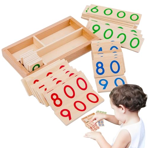 Berriphonia NumberToys Digitale Karten aus Holz – NumberToys des Unternehmens, Spielzeug mit der Anzahl der Bäume, 1-9000 Rennspiel aus Holz | Berriphonia NumberToys Digitale Karten aus Holz – NumberToys des Unternehmens, Spielzeug mit der Anzahl der Bäume, 1-9000 Rennspiel aus Holz | von Berriphonia