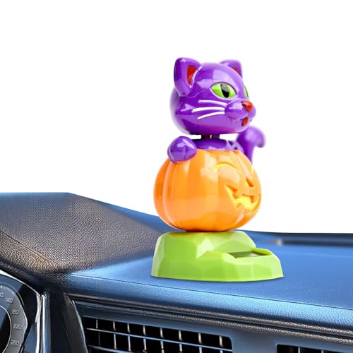 Berriphonia Solar Dancing Dolls - Solar Angetriebene katzentanzfigur, Niedliche Dashboard - | -Spielzeugstatue Für Autowagen RV Büro Schreibtisch Fenster Bills Tisch Herzstück Geschenke Kind von Berriphonia