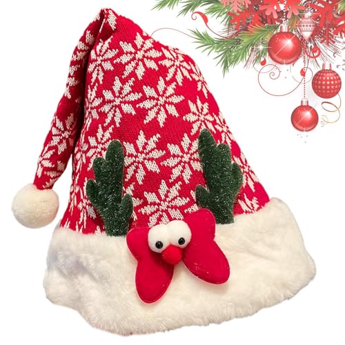 Berriphonia Weihnachtsmütze für Kinder, niedliche rote Pailletten-Weihnachtsmannmütze, Uni, Weihnachtstuch, Hirschgeweih, Urlaubsdekoration für Erwachsene und Kinder Berriphonia Weihnachtsmütze für Kinder, niedliche rote Pailletten-Weihnachtsmannmütze, Uni, Weihnachtstuch, Hirschgeweih, Urlaubsdekoration für Erwachsene und Kinder von Berriphonia