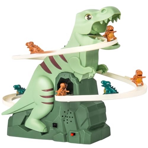Dinosaurierkletterspielzeug - Dinosaurier -Track -Folie mit Light & Music | Interaktive Achterbahnspielset für Kinder, Mädchen, Spaß im Freien, Parkspiel, realistisches Dinosaurier Dinosaurierkletterspielzeug - Dinosaurier -Track -Folie mit Light & Music | Interaktive Achterbahnspielset für Kinder, Mädchen, Spaß im Freien, Parkspiel, realistisches Dinosaurier von Berriphonia
