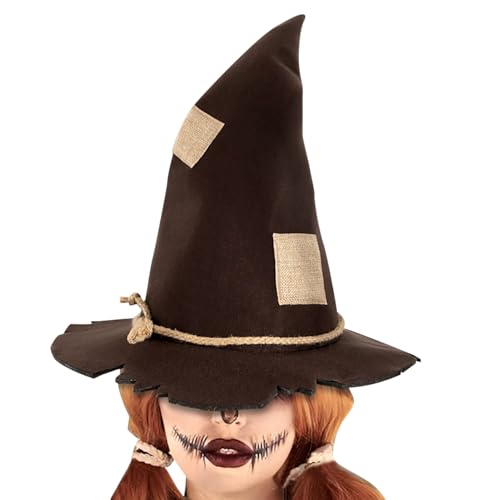 Hexenhut - Hexenkostümhut Mit Patch, Halloween Hexenhut | Kleider Accessoire, Cosplay -Kopfbewegung Für Performance Carnival Movie Party, Klassischer Spitzer Hut Für Erwachsene Teenager Mädchen Hexenhut - Hexenkostümhut Mit Patch, Halloween Hexenhut | Kleider Accessoire, Cosplay -Kopfbewegung Für Performance Carnival Movie Party, Klassischer Spitzer Hut Für Erwachsene Teenager Mädchen von Berriphonia