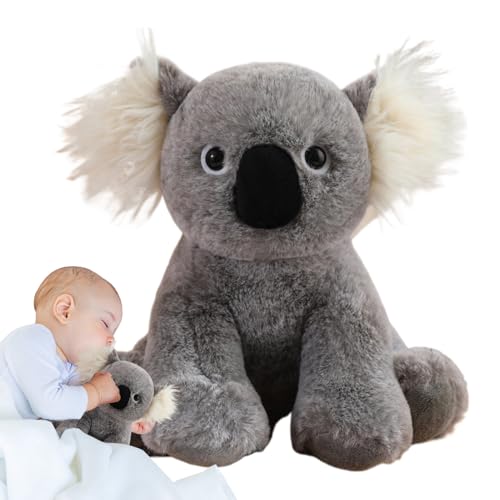 Koala Plüsch - Realistischer Emotionaler Begleiter Koala Puppe, Weiches Tier Gefülltes Spielzeug | Tröstende Kumpel Für Mädchen Reisen Bettautos Kuschelt Kuscheln Emotionales Unterstüt von Berriphonia