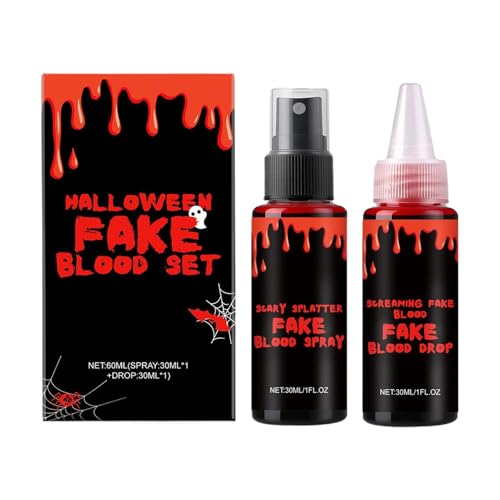 Kunstblut - Halloween-Blut, Gel, realistisches flüssiges Blut für Kostüm, Make-up, Bühne, Kino, Spukhäuser, Streiche, Cosplay, sicheres Kunstblut für Erwachsene und Kinder Kunstblut - Halloween-Blut, Gel, realistisches flüssiges Blut für Kostüm, Make-up, Bühne, Kino, Spukhäuser, Streiche, Cosplay, sicheres Kunstblut für Erwachsene und Kinder von Berriphonia