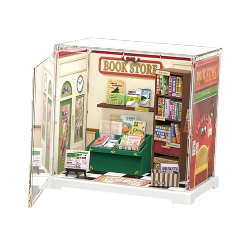 Miniaturhaus-Set – mit Möbeln und LED-Lichtern | Komplettes Bastelset für Erwachsene und Kinder, perfekt für entspannendes Hobby, Heimdekorationsprojekt, für kreative Köpfe von Berriphonia