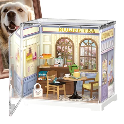 Miniaturhaus-Set – mit Möbeln und LED-Lichtern | Komplettes Bastelset für Erwachsene und Kinder, perfekt für entspannendes Hobby, Heimdekorationsprojekt, für kreative Köpfe von Berriphonia