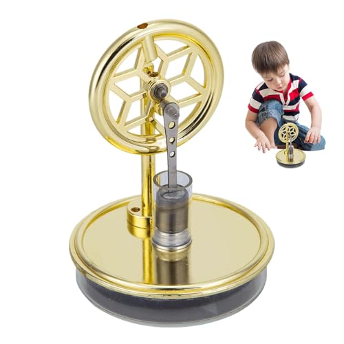 Motor Stirling Stromerzeuger, Modell bei niedrigen Temperaturen, pädagogische Kits, Schreibtischdekoration für Erwachsene, 19,9 x 13,5 cm von Berriphonia