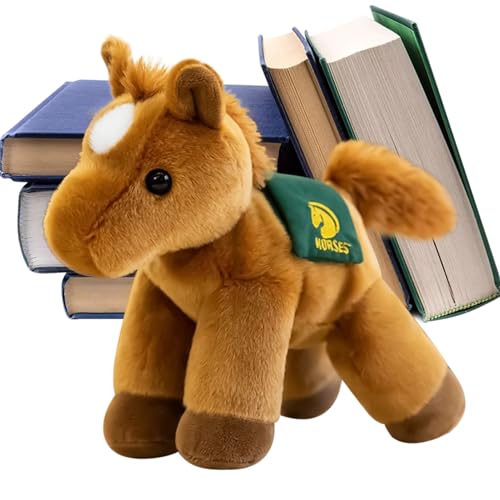 Plüschpferd - 2026 gefüllte Ponyfigur, süßes Maskottchenspielzeug, entzückende weiche Tierpuppe | Sammler dekorativen Geschenk für Kinder Freunde Liebhaber Haus Wohnzimmer Weihnachten Valentines Gebur von Berriphonia