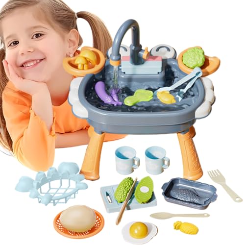 Spielzeug für die Küchenspüle – Mini-Spielzeug-Set für die Küche, Wasserspiel für die Küche, Lernspielzeug, realistischer Wasserkreislauf, simuliert Küchenzubehör, spielt Spielzeug für die Küchenspüle – Mini-Spielzeug-Set für die Küche, Wasserspiel für die Küche, Lernspielzeug, realistischer Wasserkreislauf, simuliert Küchenzubehör, spielt von Berriphonia