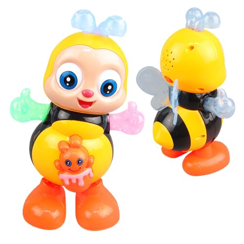 Tanzspielzeug - Musikspielzeug mit Lichtern, sensorischer Tanzbiene Spaß | Cartoon Light-up Bee Toy For Kids, Development Musical Toy For Christmas Ostern Casket Filler Travel Play Tanzspielzeug - Musikspielzeug mit Lichtern, sensorischer Tanzbiene Spaß | Cartoon Light-up Bee Toy For Kids, Development Musical Toy For Christmas Ostern Casket Filler Travel Play von Berriphonia