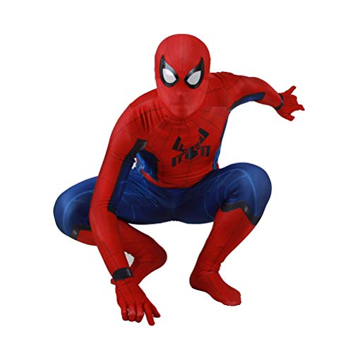 Kind Erwachsene Superheld Spiderman Abendkleid-Klage, Halloween-Karneval-Partei Cosplay Bodysuit, Für Film-Kostüm Requisiten Onesies Kostüm,Man~Mask is not detachable-XL von Berrysun