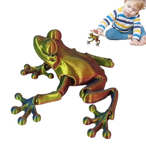 Besreey 3D-gedruckte Tiere, 3D-gedrucktes bewegliches Spielzeug | Tierisches Froschspielzeug mit beweglichen Gelenken - Froschspielzeug mit beweglichen Gelenken, Schreibtischspielzeug für Kinder, von Besreey