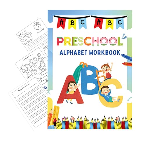 Besreey Alphabet-Purktikbuch | Wiederverwendbares Alphabet-Lernbuch, spielerisches Lernen für Kindergarten – tragbares Lernspielzeug für Reise und Zuhause Kindergarten von Besreey