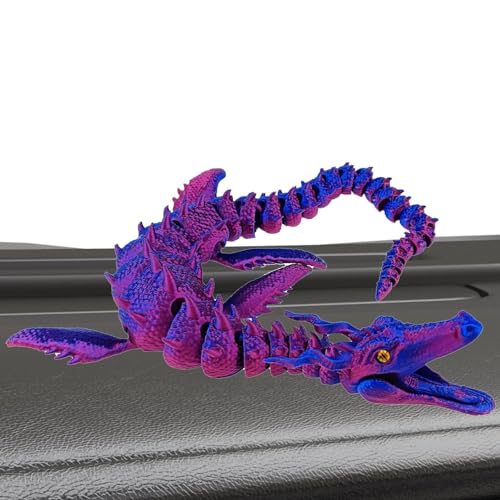 Besreey Drache 3D gedruckt,3D-Druck Drache,Interaktives Drachen-Zappelspielzeug | Voll beweglicher Drache, Chefschreibtischspielzeug, Zappeldrache für Kinder und Erwachsene von Besreey