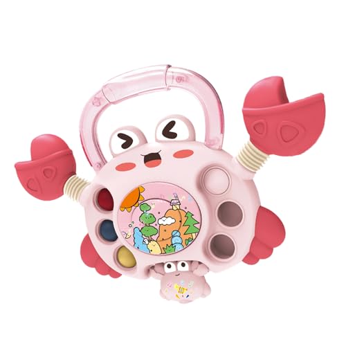 Besreey Krabbenspielzeug,Krabbenspielzeug für Babys,Süßes 6-in-1-Pull-Krabbenspielzeug - Pädagogische Aktivitäten für Vorschulkinder, interaktives sensorisches Kinderspielzeug für frühes Lernen, Besreey Krabbenspielzeug,Krabbenspielzeug für Babys,Süßes 6-in-1-Pull-Krabbenspielzeug - Pädagogische Aktivitäten für Vorschulkinder, interaktives sensorisches Kinderspielzeug für frühes Lernen, von Besreey