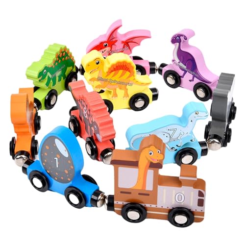Besreey Magnetisches Holzzug Spielzeug, magnetischer Dinosaurierzug Set | Cartoon Dinosaurierzug Set - Frühe Bildungshilfe, niedliches Tier-Spielset für feine motorische Fähigkeiten, Besreey Magnetisches Holzzug Spielzeug, magnetischer Dinosaurierzug Set | Cartoon Dinosaurierzug Set - Frühe Bildungshilfe, niedliches Tier-Spielset für feine motorische Fähigkeiten, von Besreey