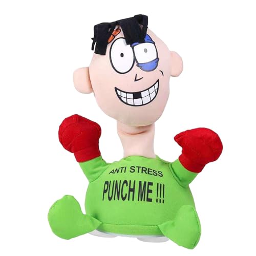 Punc h Me Puppe | Schlag Mich Schreiende Puppe | Anti Stress Pun ch Me | Scream Plush Doll | Entspannendes Scream Puppenspielzeug, Stressabbau Für Erwachsene 12 cm X 12 cm X 23 cm von Besreey