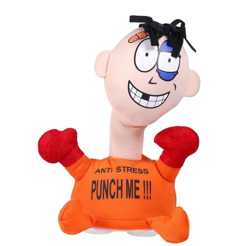 Punc h Me Puppe | Schlag Mich Schreiende Puppe | Anti Stress Pun ch Me | Scream Plush Doll | Entspannendes Scream Puppenspielzeug, Stressabbau Für Erwachsene 12 cm X 12 cm X 23 cm von Besreey