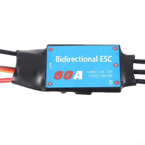 Besshepplo Bürstenloser ESC Elektronischer Geschwindigkeitsregler Zwei-Wege-Steuerung für RC Boot Auto Unterwasserpropeller mit UBEC 2-6S Power System 30A 40A 50A (60A) von Besshepplo