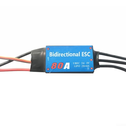 Besshepplo Bürstenloser ESC Elektronischer Geschwindigkeitsregler Zwei-Wege-Steuerung für RC Boot Auto Unterwasserpropeller mit UBEC 2-6S Power System 30A 40A 50A (80A) von Besshepplo
