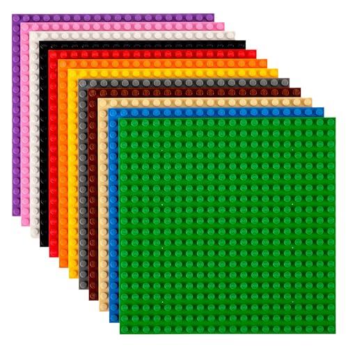 Best Blocks - Set mit stapelbaren Bauplatten - kompatibel mit Allen führenden Marken - für Kinder ab 4 Jahren - Regenbogenfarben - 15 x 15 cm - 12-teiliges Set von Best Blocks