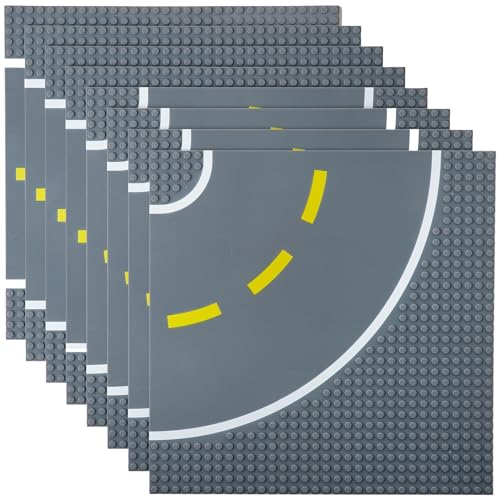 Best Blocks - Set mit stapelbaren Straßen-Bauplatten - 4 Geraden & 4 Kurven - kompatibel mit Allen führenden Marken - für Kinder ab 4 Jahren - 25,5 x 25,5 cm - 8er-Pack Best Blocks - Set mit stapelbaren Straßen-Bauplatten - 4 Geraden & 4 Kurven - kompatibel mit Allen führenden Marken - für Kinder ab 4 Jahren - 25,5 x 25,5 cm - 8er-Pack von Best Blocks