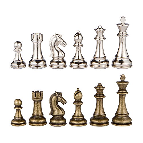 Mars Silber und Bronze Metall Schachfiguren mit 7,6 cm König und Extra Queens, nur Teile, kein Brett Mars Silber und Bronze Metall Schachfiguren mit 7,6 cm König und Extra Queens, nur Teile, kein Brett von Best Chess Set