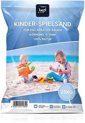 Best for Garden 25kg Spielsand Quarzsand für Sandboxen Sandkasten Dekosand TÜV geprüft TOP Qualität (100 kg) von Best For Kids